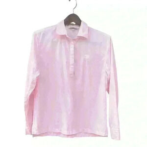 Solumbra Women's Button-Up Shirt UV Fishing Nylon Vented Pink Sz Small